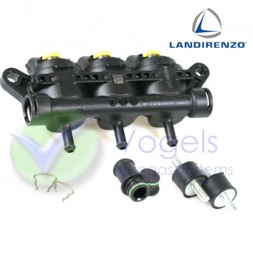 Landi Renzo LPG Injectorrail 3 Cilinder GIRS-12 XS Geel