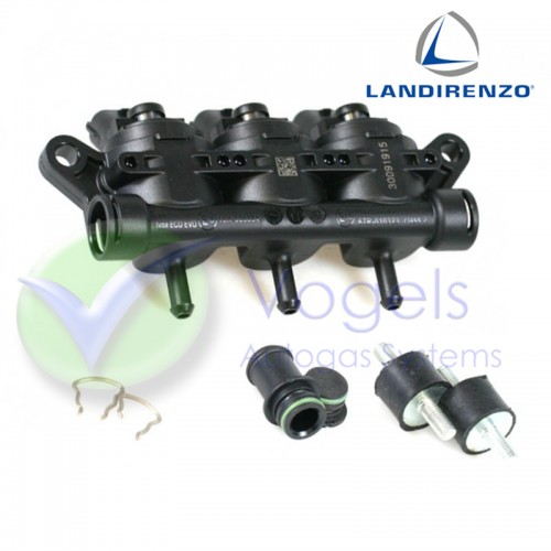 Landi Renzo LPG Injectorrail 3 Cilinder GIRS-12 M Zwart