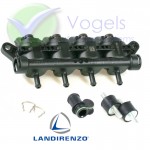 Landi Renzo LPG-Einspritzschiene 4 Zylinder GIRS-12 XXS Braun
