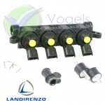 Landi Renzo LPG Injectorrail 4 Cilinder GIRS-12 XS Geel