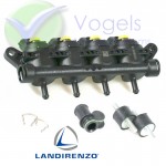 Landi Renzo LPG Injectorrail 4 Cilinder GIRS-12 XS Geel