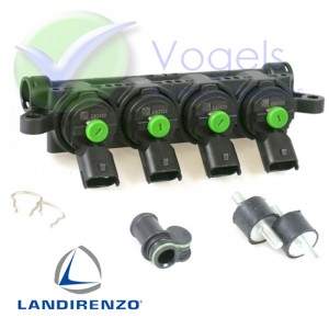 Landi Renzo LPG-Einspritzschiene 4 Zylinder GIRS-12 S Grün