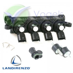 Landi Renzo LPG Injector Rail 4 Cylinder GIRS-12 L White