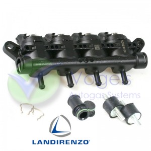 Landi Renzo LPG-Einspritzschiene 4 Zylinder GIRS-12 L Weiß