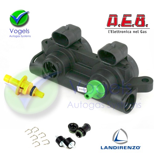 VGI LPG Injectorrail 2 Cil AEB INJ RP2SU - Kunststof versie