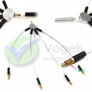 Verdeelset 4 cilinder tbv Flashlube - JLM of Valve Protector Kit - Kies type Aansluiting