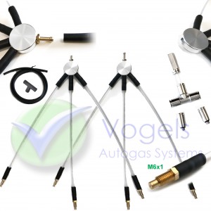 Verdeelset 6 cilinder tbv Flashlube - JLM of Valve Protector Kit - Kies type Aansluiting