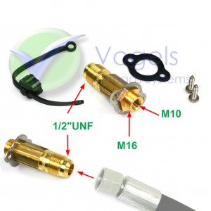 LPG filling connection Mini filler M16 x 1/2" UNF filling hose connection