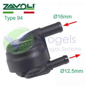 Zavoli Gasfilter Valtek Type 94 (ingang Ø16mm x uitgang Ø12.5mm)