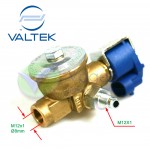 Valtek LPG-Gasafsluiter Type 07 M12x1 - 8mm aansluiting AMP-Connector