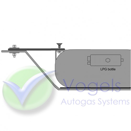 Set of 4 strips for installation of LPG Toroidal tank + mounting material