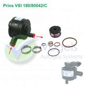 Prins VSI LPG-Filter Set 180/80042/C plastic 1 outlet 16x12mm