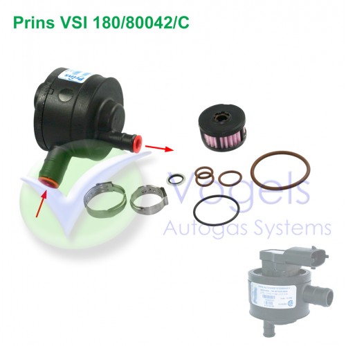 Prins VSI LPG-Filterset 180/80042/C kunststof 1 uitgang 16x12mm