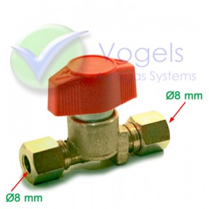 RECA Snelsluitkraan 1-weg enkel 2x8mm knelkoppeling
