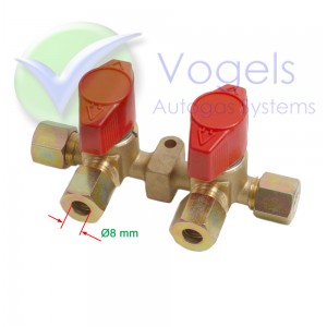 RECA Snelsluitkraan 2-weg 8mm knelkoppeling tbv Damptank