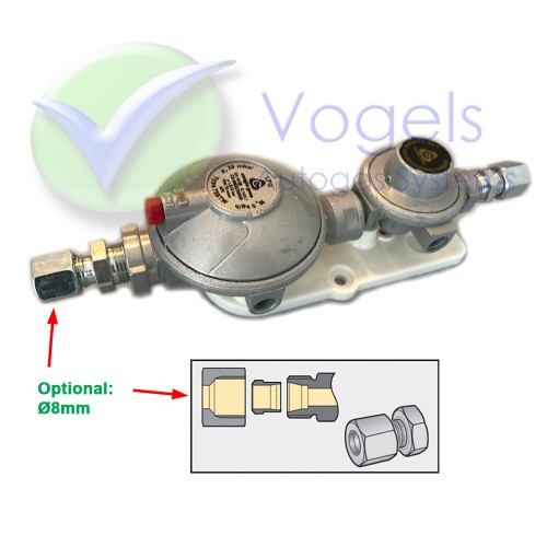 Gasdrukregelaar 50 mbar twee traps 5kg/h