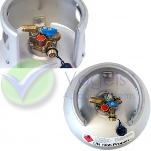 Aluminium LPG-Gasflasche 33 Liter MultiValve mit 80% Füllstopp