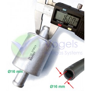 LPG-Gas Filter type F781 Ø16/16mm