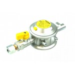 GOK Drukregelaar EN61-DS 30mbar 1.5kg/h - M20x1.5 @ 90° x 8mm incl. handkraan en testklep