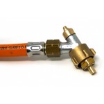 CAVAGNA Hochdruck-Gasschlauch G.36 x KLF G.12 mit Bruchventil - 450 mm Länge