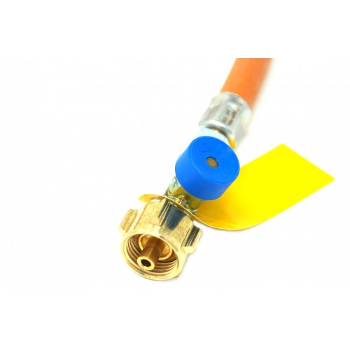 GOK Caramatic Hogedruk gasslang SHELL-KLF G.12 x G.36 (M20x1,5) - met slangbreukventiel - 750mm Lengte