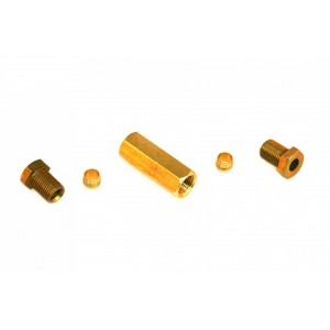 Koppelstuk 2 x Ø6 mm (M10x1) knel + wartel