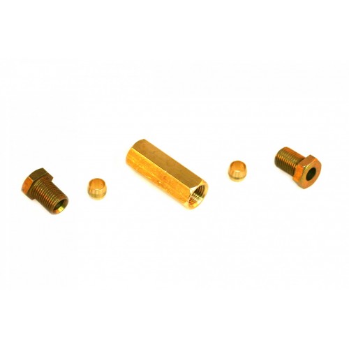 Koppelstuk 2 x Ø6 mm (M10x1) knel + wartel