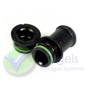 Aansluitstuk+Plug Ø14mm tbv AEB / VGI LPG Injectorrail Kunststof versie