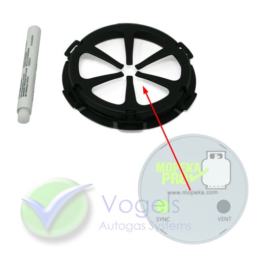 Mopeka zelfklevend frame voor Pro Check niveausensor onder Aluminium gasflessen