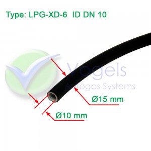 LPG Filling hose SF XD-6 (12mm) Thermoplastic - Per meter - Couplings Optional