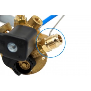 Coupling 1/2"UNF Male x G1/4" Female for connecting filling hose to inlet of Multivalve