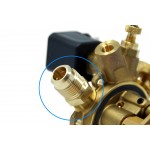 Kupplung 1/2"UNF Außengewinde x G1/4" Innengewinde zum Anschluss des Füllschlauchs an den Einlass des Multiventils