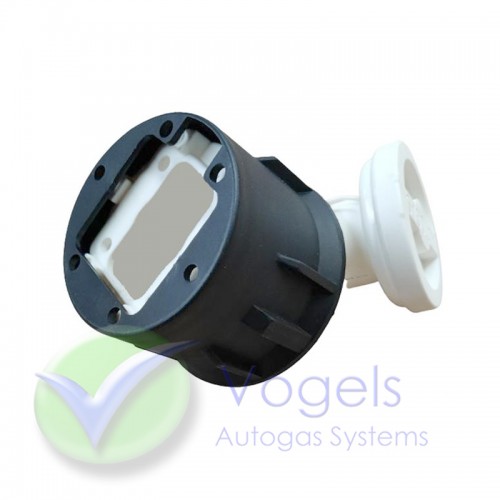Plastic housing connection Bayonet White Built in filling- For LPG-filling connection
