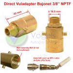 Bayonet Filling Adapter 3/8" NPT for Direct Filling on 80% Fill Stop