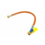 GOK Caramatic Hogedruk gasslang SHELL-KLF G.12 x G.36 (M20x1,5) met slangbreukventiel - 450mm Lengte
