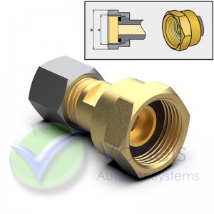 Adapter M20 x 8 mm Klemmverschraubung für M20 Eingangsdruckregler