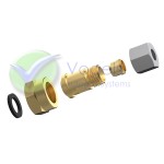 Verloop M20 x 8mm knelkoppeling tbv M20 ingang drukregelaar