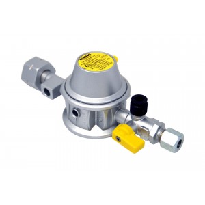 Druckregler GOK EN61-DS Caramatic BasicOne 30mbar 1.5kg/h - Shell Komb.A W21,8 x RVS 8mm