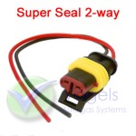 AMP Super Seal 2-way Stekker met 15cm draad