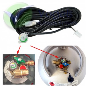 LPG-niveausensor 0-90 Ohm voor gasflessen met Multivalve incl. 6 meter bedrading