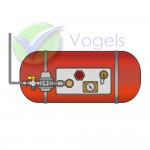 Drukregelaar GOK EN61 - 50mbar 1kg/h - Shell Komb.A W21,8 x RVS 8mm met afsluitklep voor lektesten