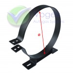 Montagebeugel met voet voorzien van poedercoating voor LPG-cilindertanks van Ø200mm tot Ø360mm - per stuk