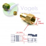 Messingreduzierer 1/2 UNF x Ø8mm Kompression