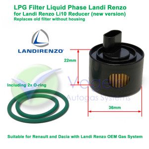 LPG Filter Liquid Phase - Valve on Landi Renzo Li10 Reducer (New Type)