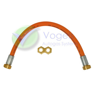 Hoge druk Gasslang 400mm 2 x G.2 SHELL-F (21,8 x 1/14 lh) incl 2 x D4 Adapter