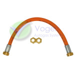 Hoge druk Gasslang 400mm 2 x G.2 SHELL-F (21,8 x 1/14 lh) incl 2 x D4 Adapter