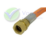 Hoge druk Gasslang 400mm 2 x G.2 SHELL-F (21,8 x 1/14 lh) incl 2 x D4 Adapter