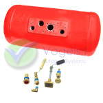GZWM LPG-Cilinderdamptank 4-Gats 30L (Ø270x605) incl. Appendages