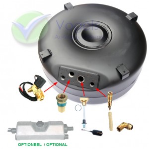 GZWM LPG-Ringtank 4-Gats 122L (Ø720x350) 52° incl. Appendages - Tankkast optioneel.