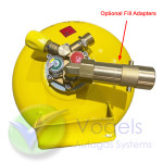 Gaslow Stalen LPG-Gasfles Ø304mm Multivalve 26 Liter (11kg) met 80% Vulstop - R67 Hervulbaar
